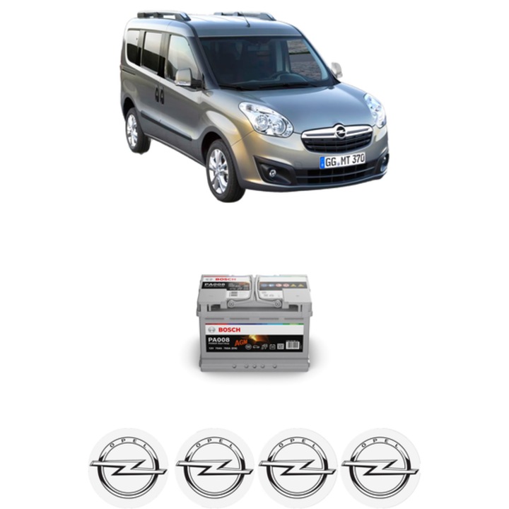 Baterie Acumulator 70 Ah 12 V 760 A OPEL COMBO Tour (X12) 1.3 CDTI (C26, D26, E26, C05) din 2016 KW 70 CP 95 CMC 1248, auto, Bosch, 4x Stickere auto cu OPEL