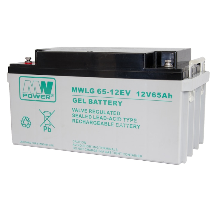 Acumulator MW POWER 12V-65AH, GEL, 350x167x179mm