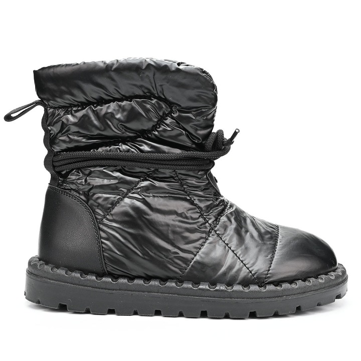 Cizme de dama, Din material fas cu interior imblanit, CD1033, Negru 39