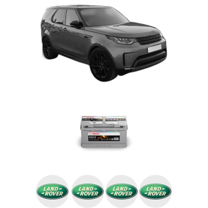 Baterie Acumulator 95 Ah 12 V 830 A LAND ROVER DISCOVERY V (L462) 2.0 Si4 4x4 din 2017 KW 221 CP 300 CMC 1997, auto, Bosch, 4x Stickere auto cu LAND ROVER