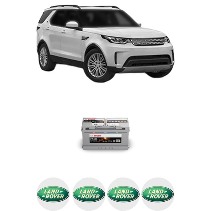 Baterie Acumulator 95 Ah 12 V 830 A LAND ROVER DISCOVERY V VAN (L462) 2.0 Si4 4x4 din 2017 KW 221 CP 300 CMC 1997, auto, Bosch, 4x Stickere auto cu LAND ROVER