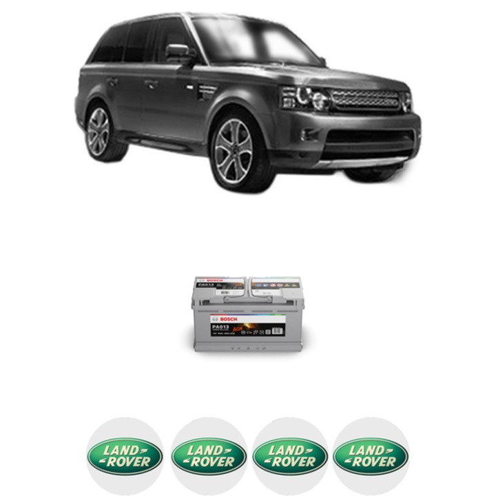 Baterie Acumulator 95 Ah 12 V 830 A LAND ROVER RANGE ROVER SPORT I (L320) 3.0 D 4x4 din 2012-2013 KW 183 CP 249 CMC 2993, auto, Bosch, 4x Stickere auto cu LAND ROVER