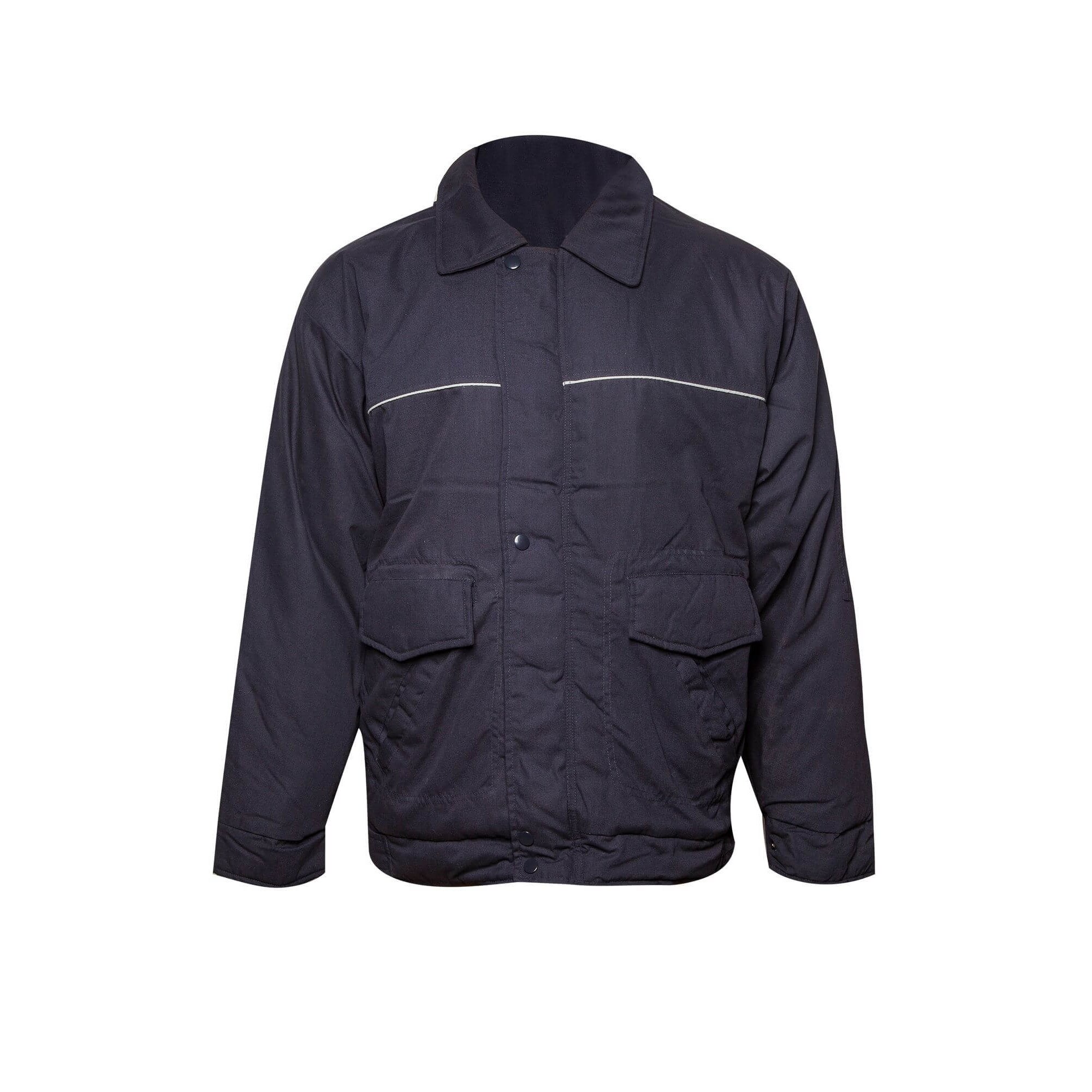 Jacheta de lucru Fence, cu dunga alba, 7 buzunare, pentru barbati, Bleumarin