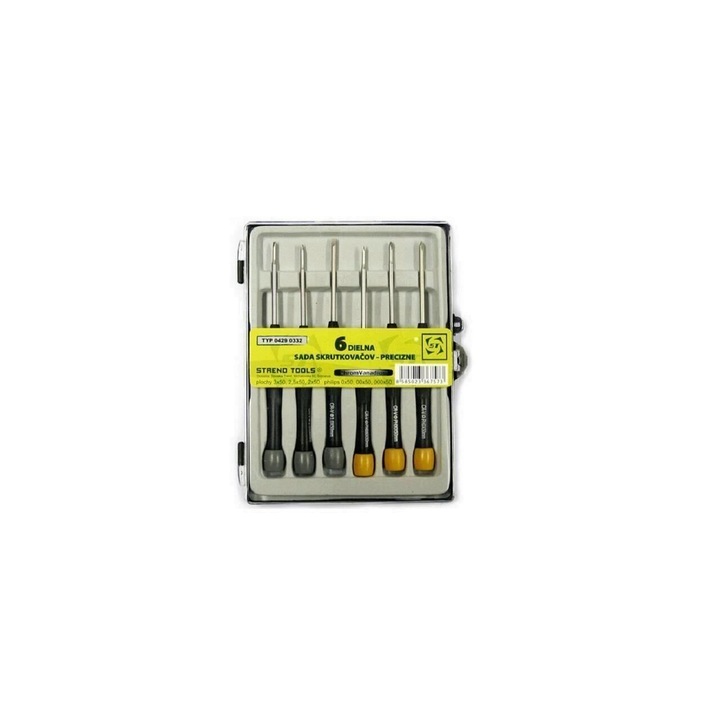 Комплект от 6 броя прецизни отвертки Strend Pro SD0332, Chrome Vanadium