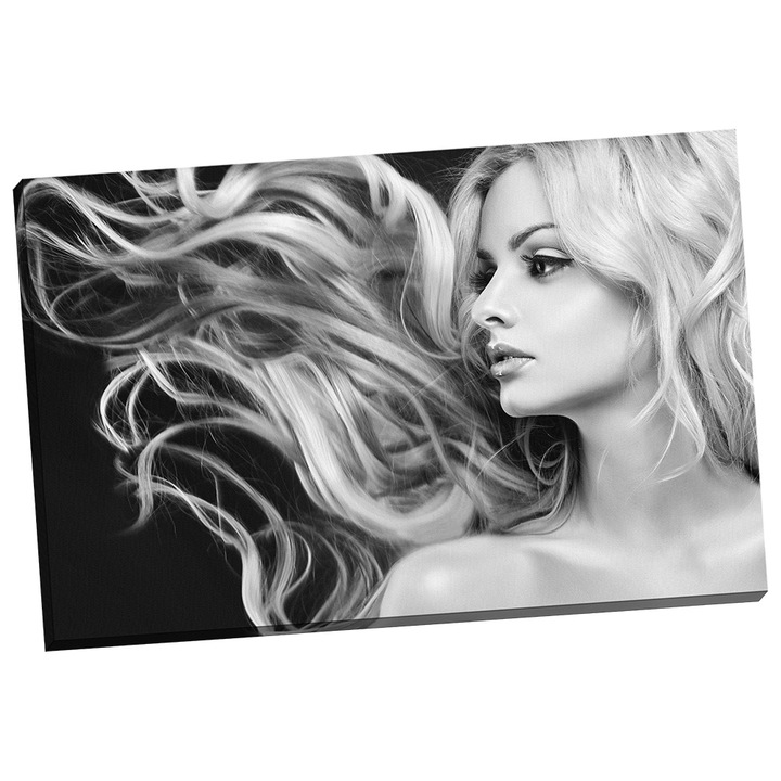 Tablou grand canvas "Artistic Beauty Women" alb negru - 120 x 80 cm