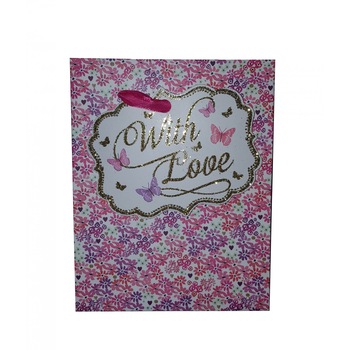 Punga mica pentru cadouri - With Love Floral Punga mica pentru cadouri - With Love Floral