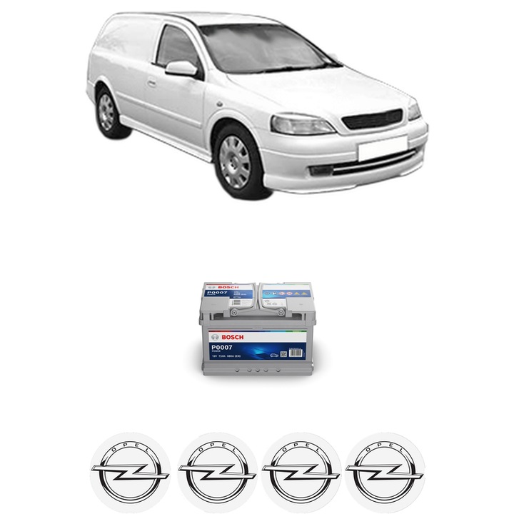 Baterie Acumulator 72 Ah 12 V 680 A OPEL ASTRA G Estate Van (F70) 1.7 CDTi (F70) din 2003-2004 KW 59 CP 80 CMC 1686, auto, Bosch, 4x Stickere auto cu OPEL