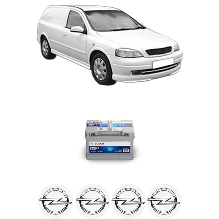 Baterie Acumulator 72 Ah 12 V 720 A OPEL ASTRA G Estate Van (F70) 2.0 DTI (F70) din 2000-2005 KW 74 CP 101 CMC 1995, auto, Bosch, 4x Stickere auto cu OPEL