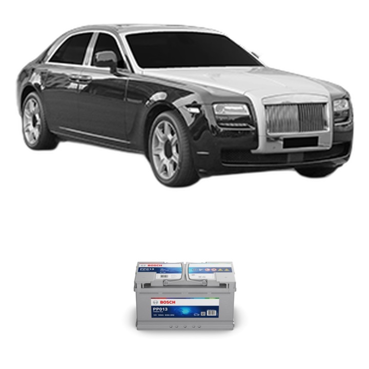 Baterie Acumulator 100 Ah 12 V 830 A ROLLS-ROYCE GHOST I (RR4) V-Specification din 2014-2014 KW 442 CP 601 CMC 6592, auto, Bosch, 4x Stickere auto cu ROLLS-ROYCE