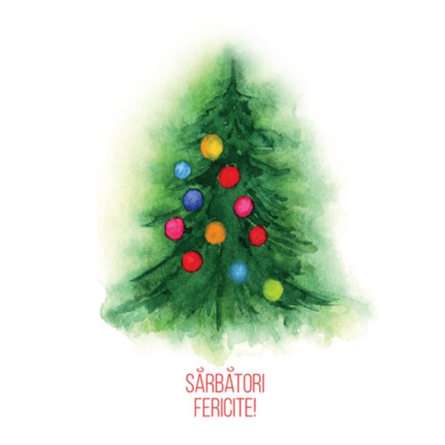 Felicitare - Bradut de Craciun