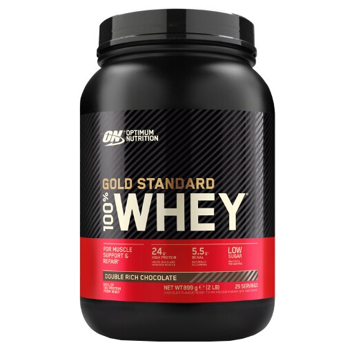 Proteine din zer, pudra proteica, Optimum Nutrition ON 100% Whey Gold Standard protein, ciocolata, 908g