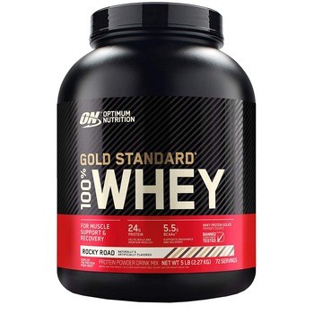 Proteine din zer, pudra proteica, Optimum Nutrition ON 100% Whey Gold Standard protein, Rocky Road, 2.27 kg Proteine din zer, pudra proteica, Optimum Nutrition ON 100% Whey Gold Standard protein, Rocky Road, 2.27 kg
