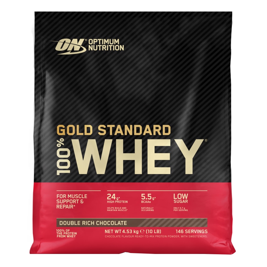 Proteine din zer, Optimum Nutrition, ON 100% Whey Gold Standard protein, Double Rich Chocolate, 4.5 kg