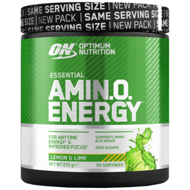 Aminoacizi BCAA Optimum Nutrition, ON Amino Energy, Lemon & Lime, 270g