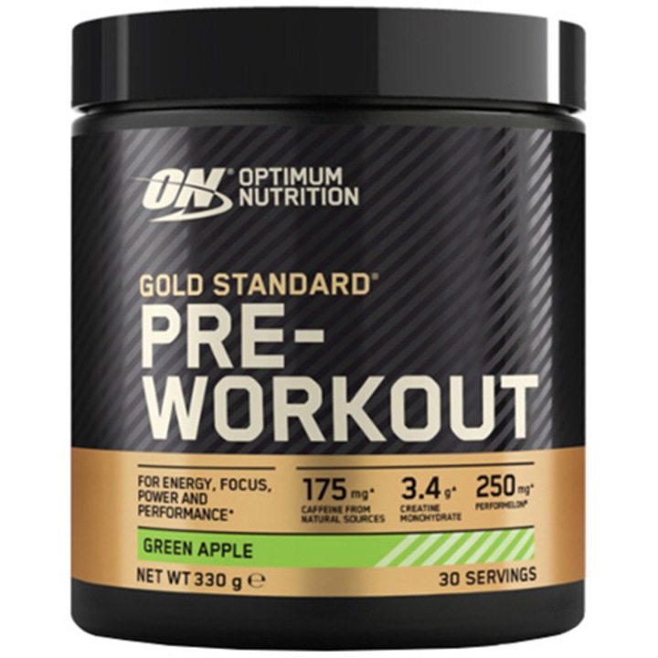 Pre Workout Optimum Nutrition ON Gold Standard, Green Apple, 330g