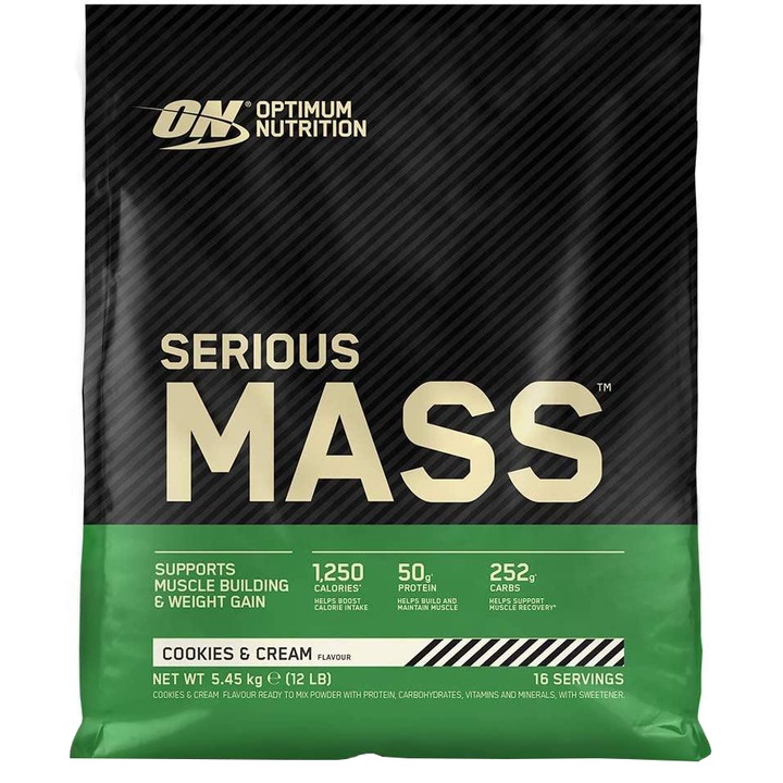 Протеин Optimum Nutrition ON Serious, Бисквити и крем, 5,45 кг