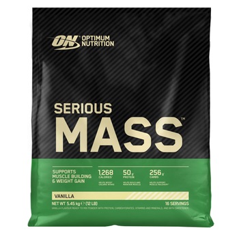 Gainer, proteine din zer, Optimum Nutrition ON Serious Mass protein, vanilie, 5.45 kg