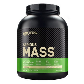 Gainer, proteine din zer, Optimum Nutrition ON Serious Mass protein, vanilie, 2.73 kg Gainer, proteine din zer, Optimum Nutrition ON Serious Mass protein, vanilie, 2.73 kg