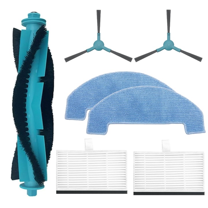 Комплект аксесоари PAA-home, съвместими с Conga 2499, 1 централна четка, 2 филтъра, 2 странични четки и 2 кърпи