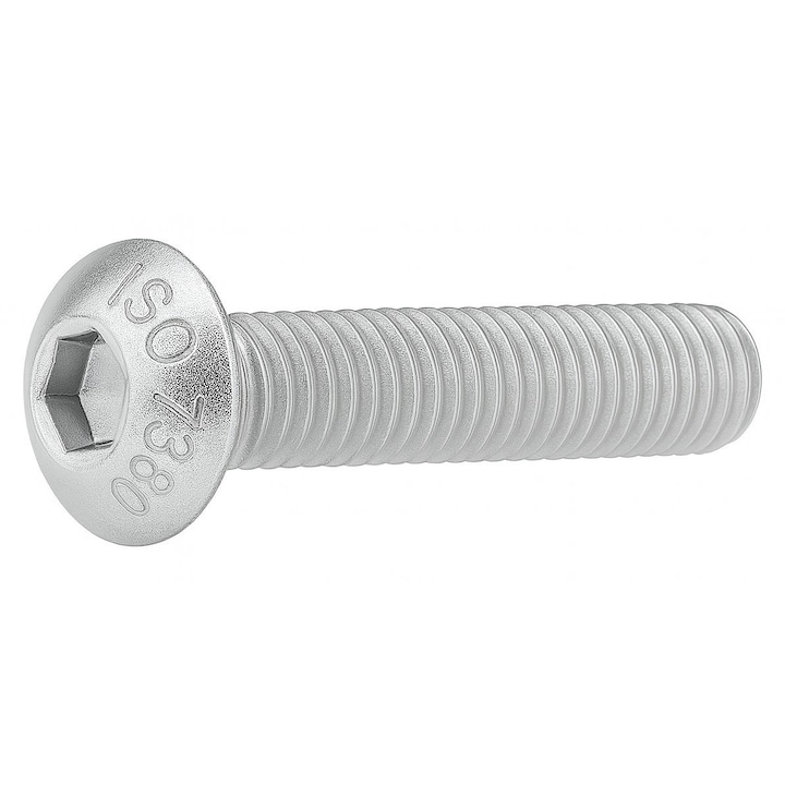 Set 2000 buc - Surub cap bombat locas imbus ISO 7380 10.9 M3x25 otel zincat