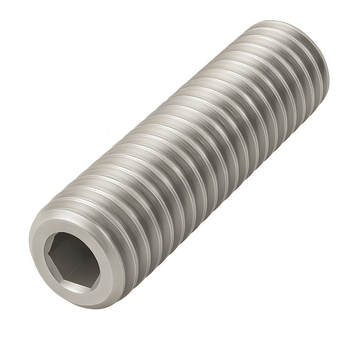 Комплект 200 бр. - Винт без глава с вътрешен шестостен и конусовиден връх DIN 916 M8x40 неръждаема стомана A2