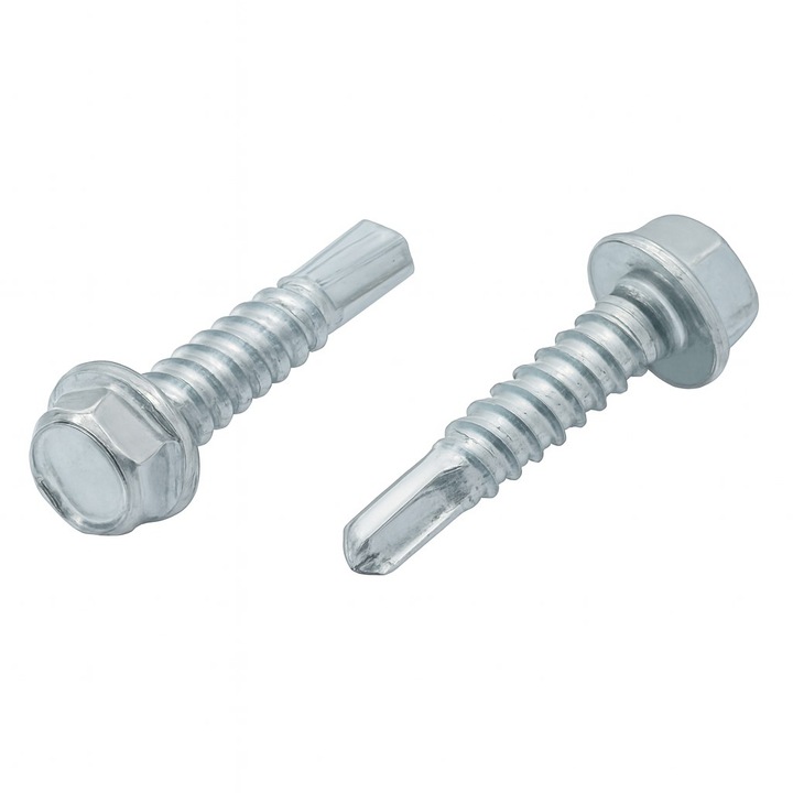 Set 1000 buc - Surub autoforant cap hexagonal DIN 7504K 4.8x16 otel zincat