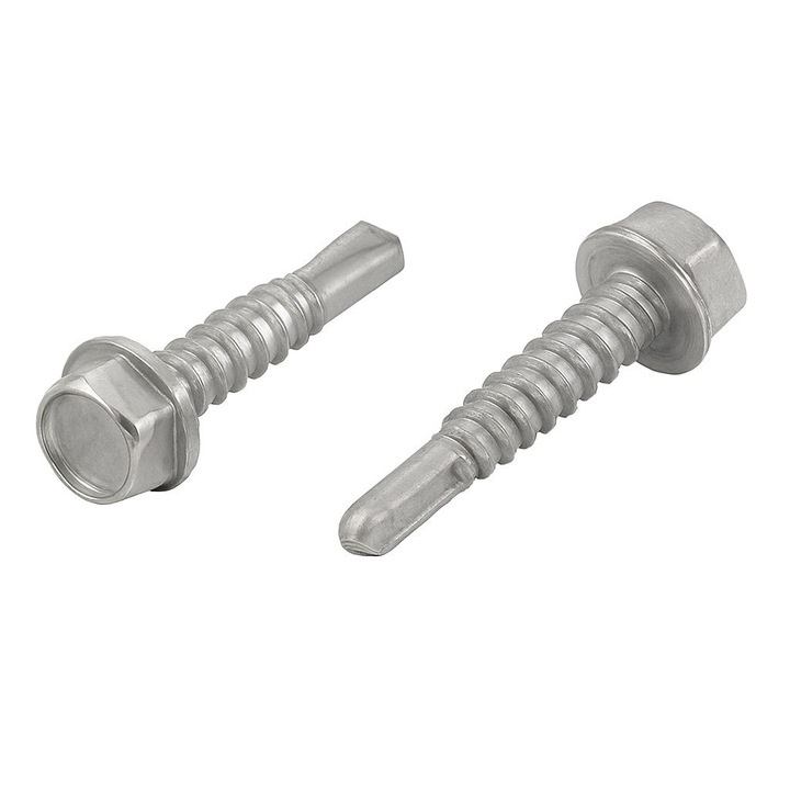 Set 200 buc - Surub autoforant cap hexagonal DIN 7504K 6.3x22 inox A2