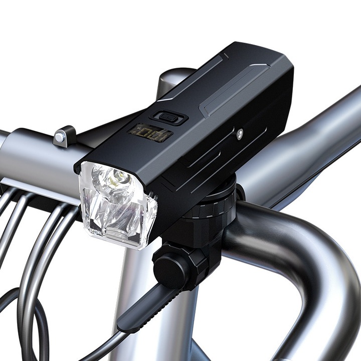 Фар за велосипед професионален, 4 режима на осветление, Широк ъгъл, Двойно осветление, Зареждане на телефон