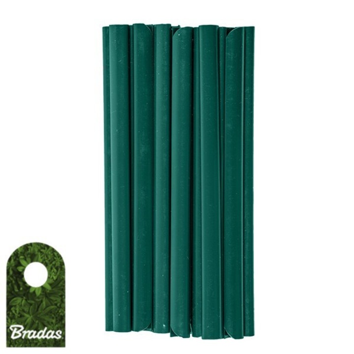 Set 20 clipsuri montaj pentru benzi de gard, Bradas, verde RAL6005, 19cm