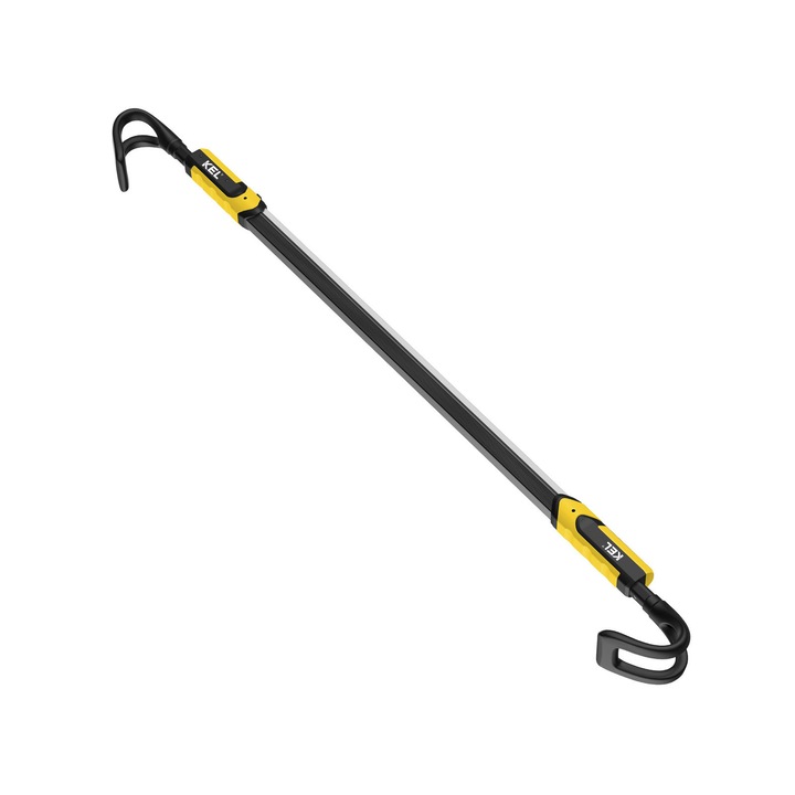 Lampa de lucru PLASTROL, reglabila, 5V, 1200lm, galben-negru, 1214x130x77mm