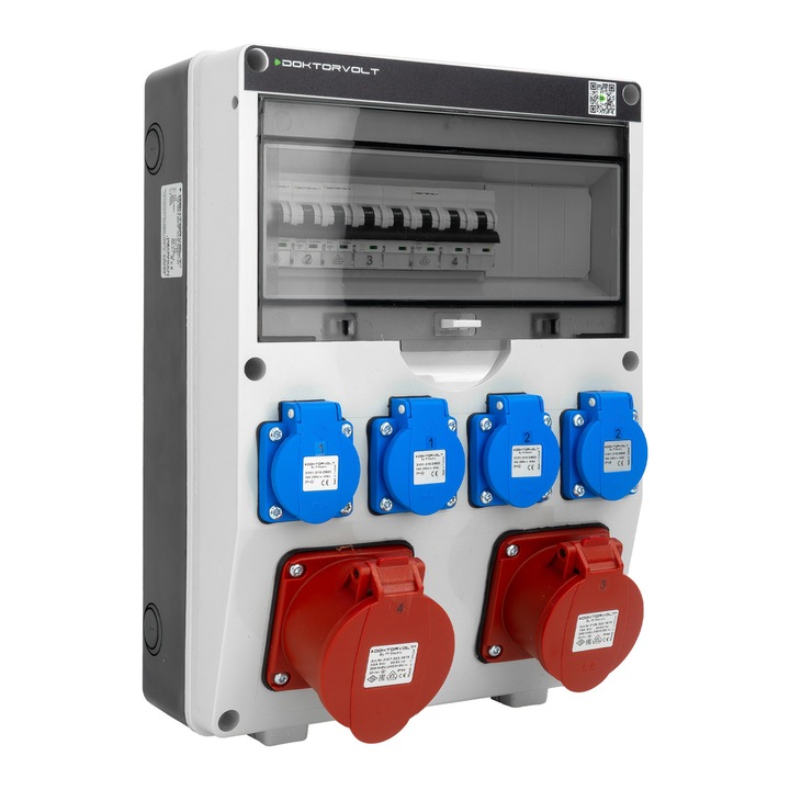 Tablouri electrice TGD-S 4x230V 32A/16A cu 2 gniazda CEE, IP44, 260x360x127mm