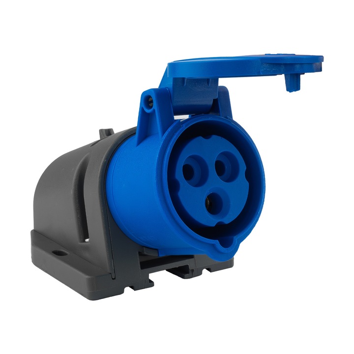 Къмпинг контакт за повърхностен монтаж 16A 230V IP44 TP Electric, 3P, със защитен капак