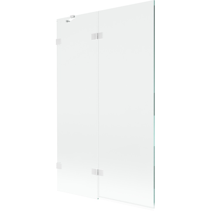 Mexen Lunar paravan de dus cu 2 panouri stanga 110 x 150 cm, transparent, alb - 897-110-100-20-00-L