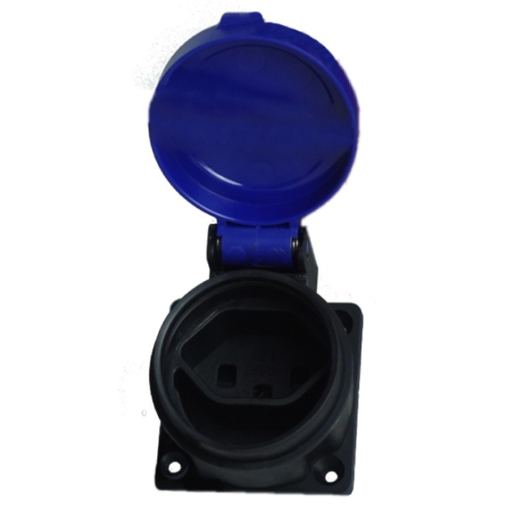Priza tablou, PCE, 16A 230V, IP55, 3P, negru/albastru, 50x50mm