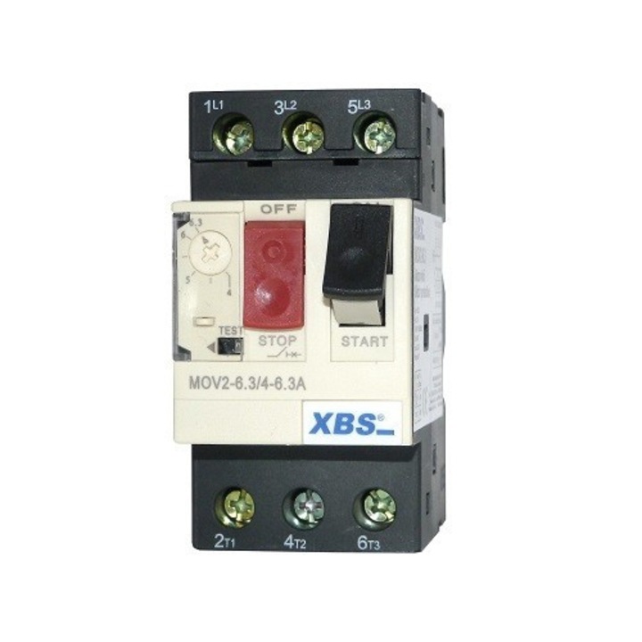 Comutator, MOV2 4-6.3A, XBS, IP20, 690V, montaj pe sina DIN