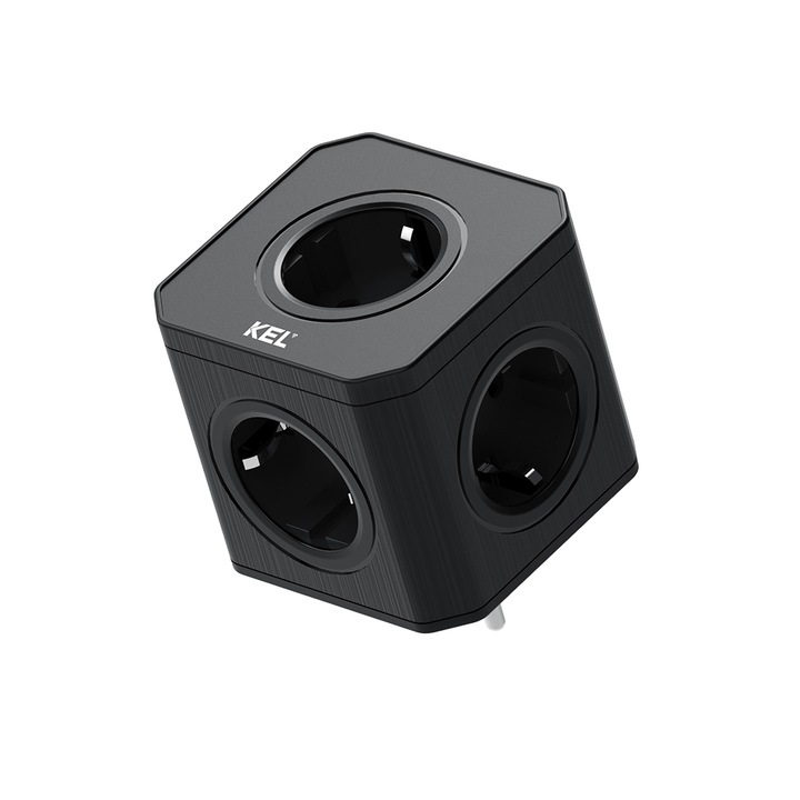 Priza electrica, Plastrol, 5 x 230V, negru