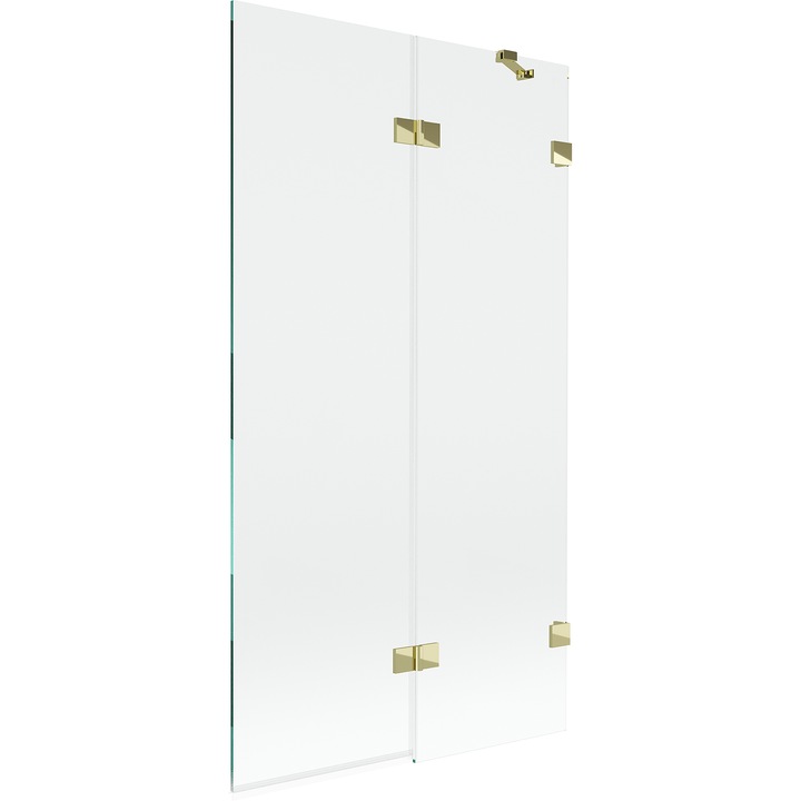 Mexen Lunar paravan cada cu 2 usi dreapta 100 x 150 cm, transparent, auriu - 897-100-100-50-00-P