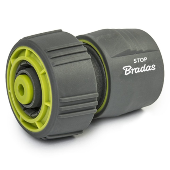 Conector rapid pentru furtun 3/4", BRADAS, material plastic, dimensiuni 67x41mm, antiderapant