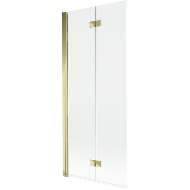 Mexen Mist paravan de baie 2-panouri stanga 80 x 150 cm, transparent, auriu - 8A9-080-002-50-00-L