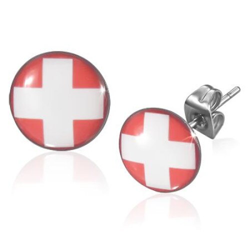 Cercei BeSpecial, ESL1001, Inox, Diametru 10 mm