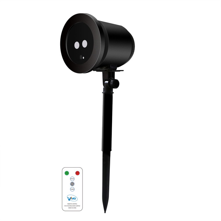 Градински лазерен прожектор за открито с дистанционно управление, водоустойчиви светлинни игри, червен и зелен VIVO