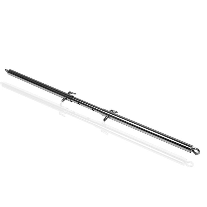 Bara reglabila Ouch! by Shots, inox si plastic, 60-90cm, argintiu-negru