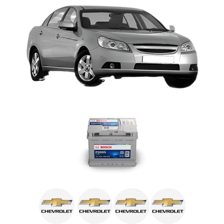 Baterie Acumulator 62 Ah 12 V 550 A CHEVROLET EPICA (KL1_) 2 din 2005-2006 KW 94 CP 128 CMC 1998, auto, Bosch, 4x Stickere auto cu CHEVROLET
