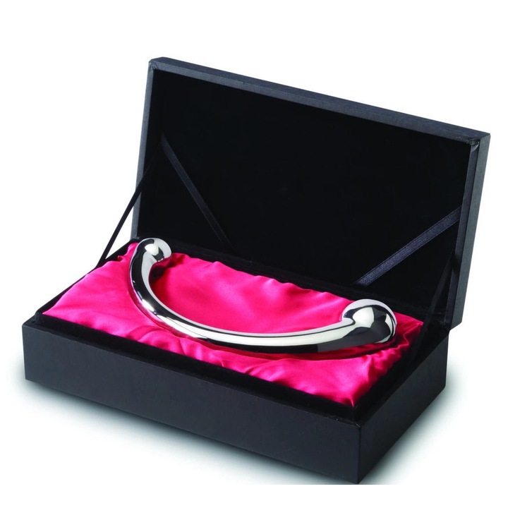 NJOY anatómiai stimulátor, inox, 20cm, 2 fejjel, ergonomikus