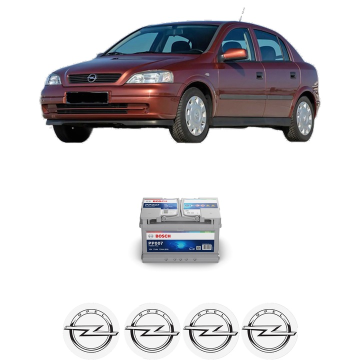Baterie Acumulator 72 Ah 12 V 720 A OPEL ASTRA G CLASSIC (T98) 1.7 CDTI (F08, F48) din 2004-2009 KW 59 CP 80 CMC 1686, auto, Bosch, 4x Stickere auto cu OPEL