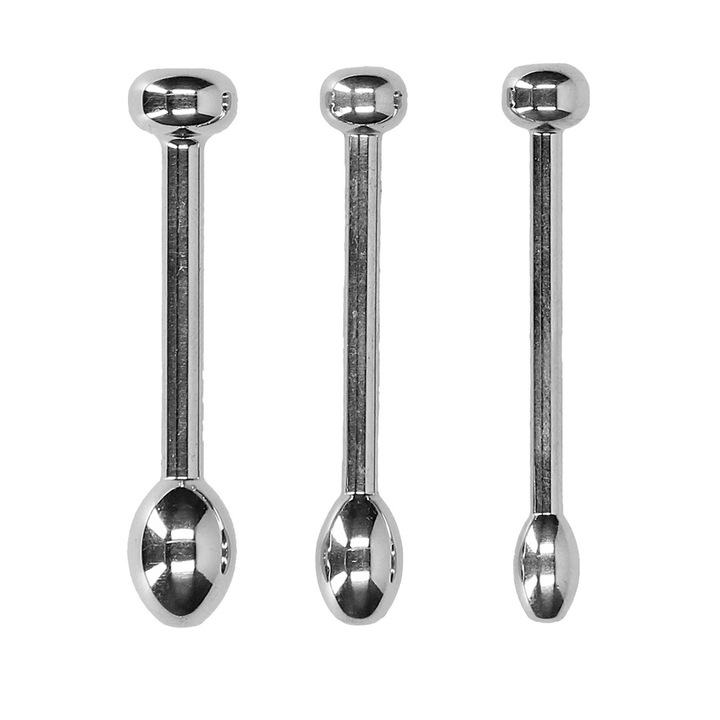 Set de 8 stimulatori metalici pentru cewka moczowa, Ouch!, inox, 20cm, argintiu