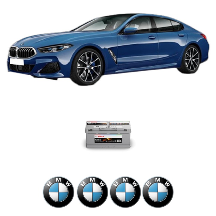 Baterie Acumulator 105 Ah 12 V 950 A BMW Seria 8 Coupe (G15, F92) 840 i xDrive din 2019-2020 KW 250 CP 340 CMC 2998, auto, Bosch, 4x Stickere auto cu BMW