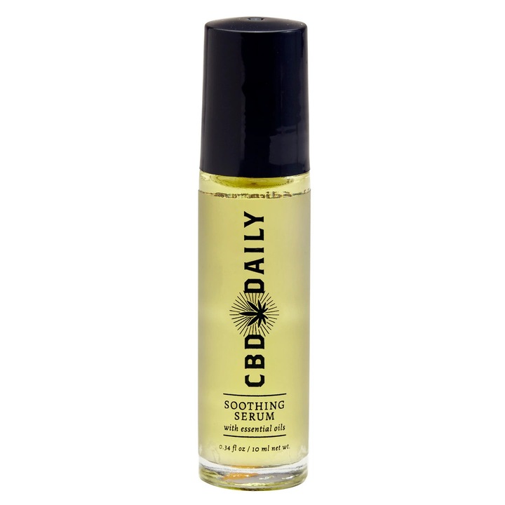 Ser calmant cu CBD Earthly Body 10 ml, aplicator cu bila, usor de transportat, absorbtie rapida