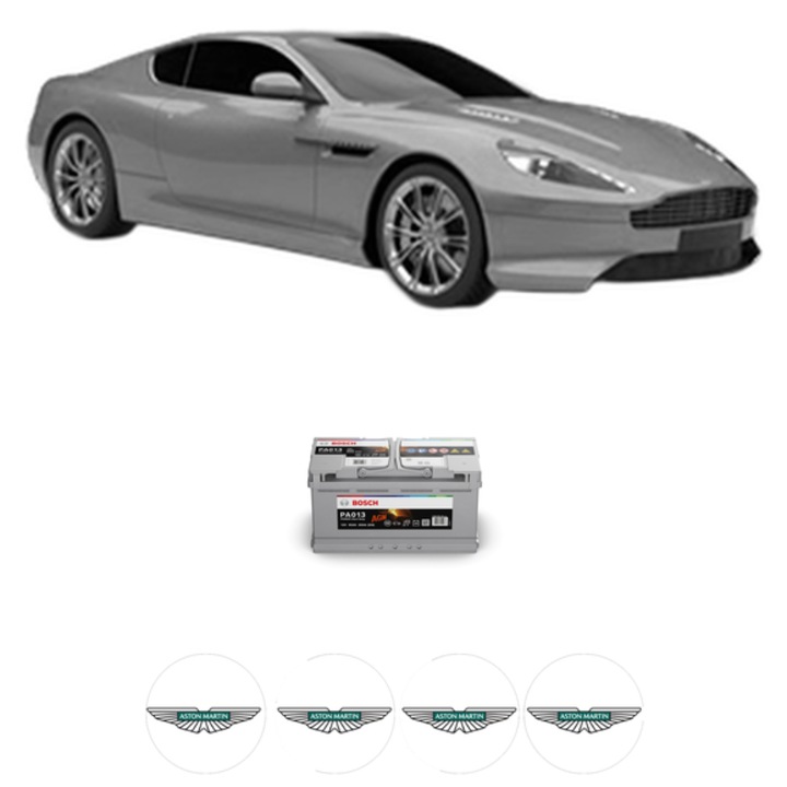 Baterie Acumulator 95 Ah 12 V 830 A ASTON MARTIN VIRAGE Vantage 6 din 2011-2012 KW 365 CP 496 CMC 5935, auto, Bosch, 4x Stickere auto cu ASTON MARTIN