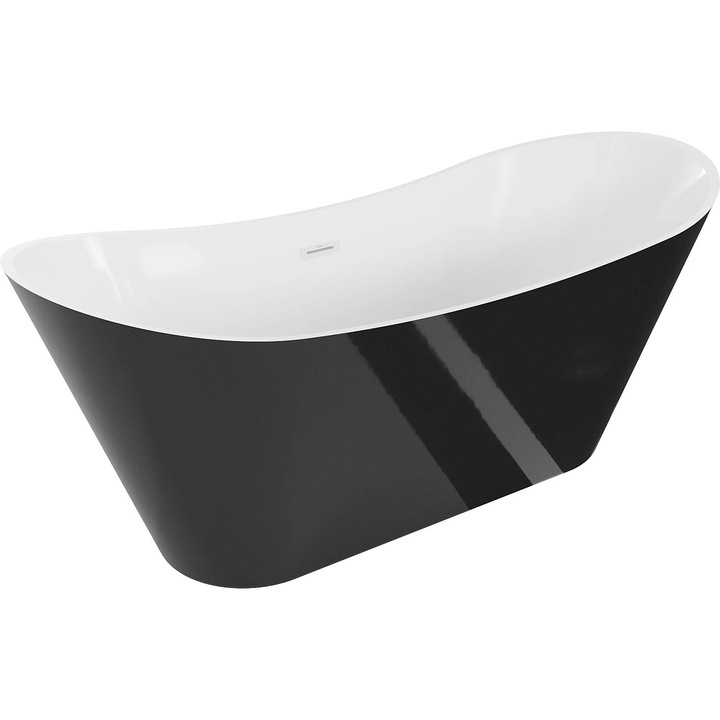 Mexen Celia cada freestanding 170 x 75 cm, alb/negru, preaplin alb - 52331707575-20